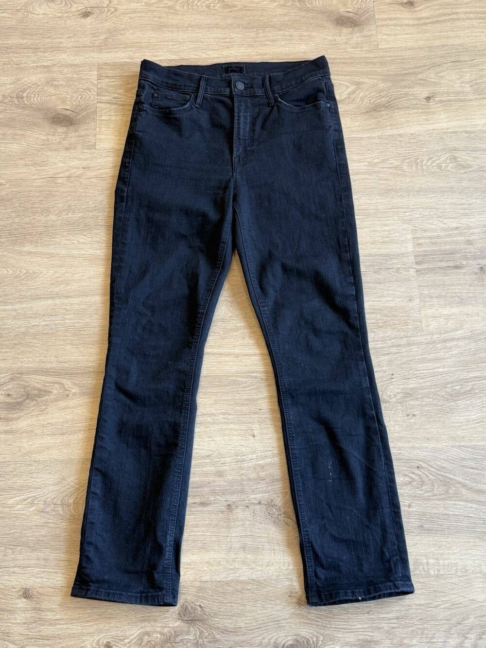 Mother Jeans 27 Mid Rise Dazzler Ankle Not Guilty Black Womens